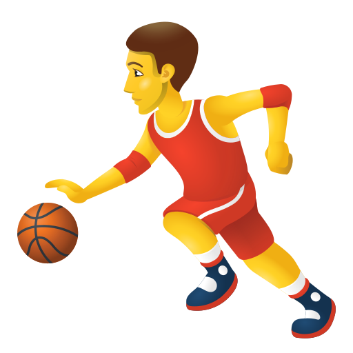 man bouncing ball as rendered by Icons8