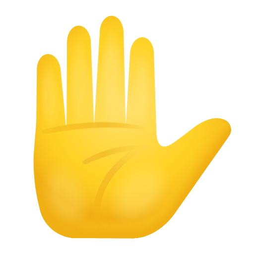 mano alzata as rendered by Icons8
