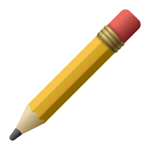 pencil as rendered by Icons8