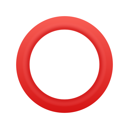 hollow red circle as rendered by Icons8