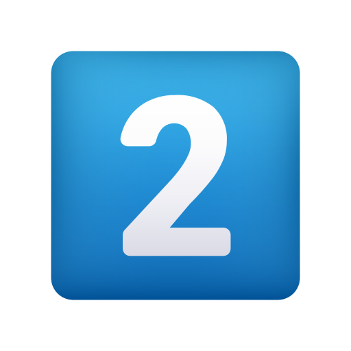 keycap: 2 as rendered by Icons8