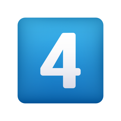 keycap: 4 as rendered by Icons8