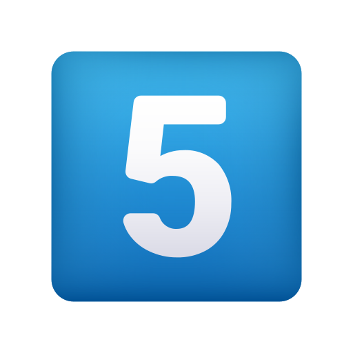 keycap: 5 as rendered by Icons8