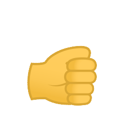 Thumbs Down as drawn by JoyPixels Animations in 1.0