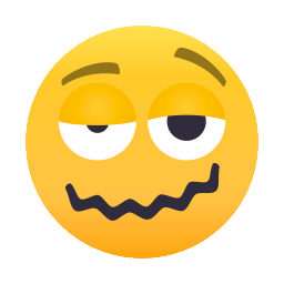 Woozy Face as drawn by JoyPixels Animations in 1.0