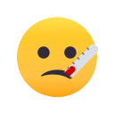 Face with Thermometer as drawn by JoyPixels Animations in 2.0