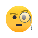 Face with Monocle as drawn by JoyPixels Animations in 2.0