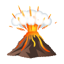 火山 as rendered by JoyPixels Animations