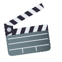 Clapper Board as drawn by JoyPixels Animations in 3.5