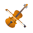 Violin as drawn by JoyPixels Animations in 3.5