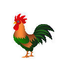 rooster as rendered by JoyPixels Animations