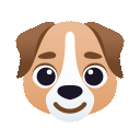 muso di cane as rendered by JoyPixels Animations