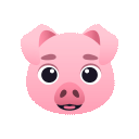 muso di maiale as rendered by JoyPixels Animations