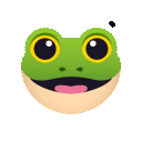 Frosch as drawn by JoyPixels Animations in 3.5