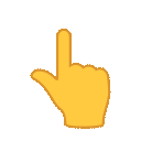 backhand index pointing up as rendered by JoyPixels Animations