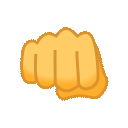 Oncoming Fist as drawn by JoyPixels Animations in 3.5