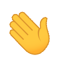Waving Hand as drawn by JoyPixels Animations in 3.5