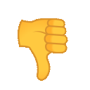 Thumbs Down as drawn by JoyPixels Animations in 3.5