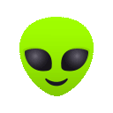 Alien as drawn by JoyPixels Animations in 3.5
