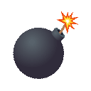 bomb as rendered by JoyPixels Animations