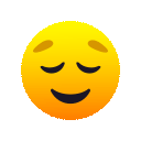 Relieved Face as drawn by JoyPixels Animations in 3.5