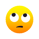 Face with Rolling Eyes as drawn by JoyPixels Animations in 3.5