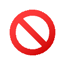 Prohibited as drawn by JoyPixels Animations in 3.5