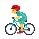 Man Biking as drawn by JoyPixels Animations in 3.5