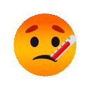 Face with Thermometer as drawn by JoyPixels Animations in 3.5