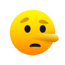 Lügendes Gesicht as drawn by JoyPixels Animations in 3.5