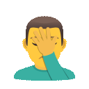 man facepalming as rendered by JoyPixels Animations