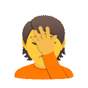 person facepalming as rendered by JoyPixels Animations