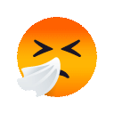 Sneezing Face as drawn by JoyPixels Animations in 3.5