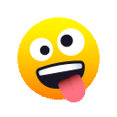 Faccina Impazzita as drawn by JoyPixels Animations in 3.5