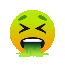 visage qui vomit as rendered by JoyPixels Animations