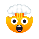 exploding head as rendered by JoyPixels Animations