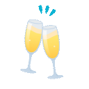 copas brindando as rendered by JoyPixels Animations