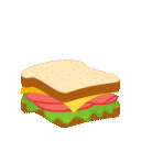 sandwich as rendered by JoyPixels Animations