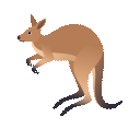 Kangaroo as drawn by JoyPixels Animations in 3.5