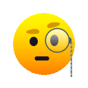 Face with Monocle as drawn by JoyPixels Animations in 3.5