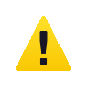Warning as drawn by JoyPixels Animations in 3.5