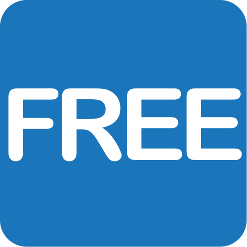 Pulsante FREE as drawn by JoyPixels in 1.0
