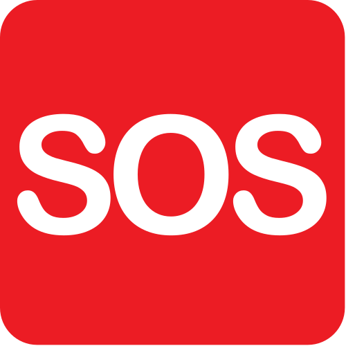 SOS Button as drawn by JoyPixels in 1.0