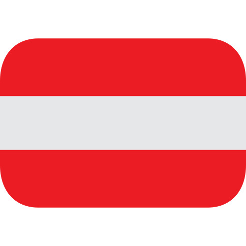 Flag: Austria as drawn by JoyPixels in 1.0