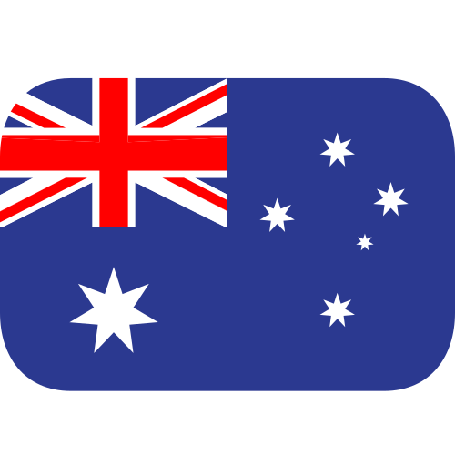 Flag: Australia as drawn by JoyPixels in 1.0