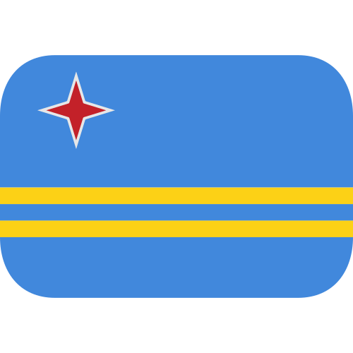 Flag: Aruba as drawn by JoyPixels in 1.0
