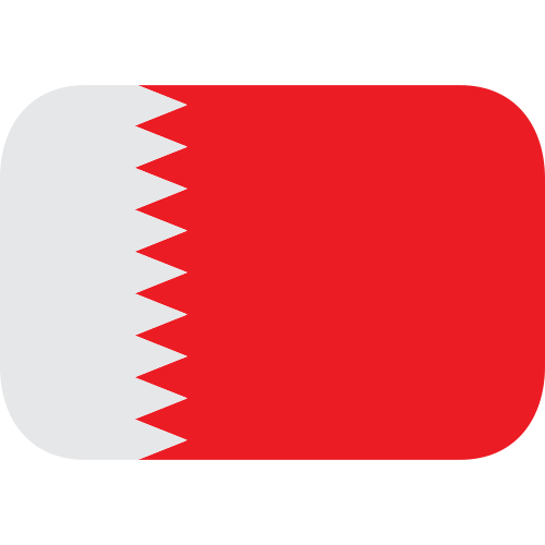 Flag: Bahrain as drawn by JoyPixels in 1.0
