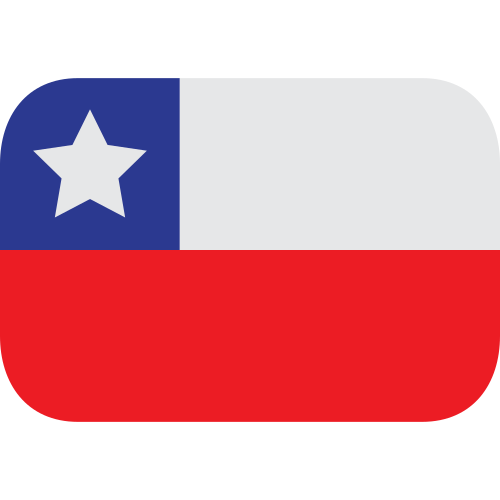 Flag: Chile as drawn by JoyPixels in 1.0