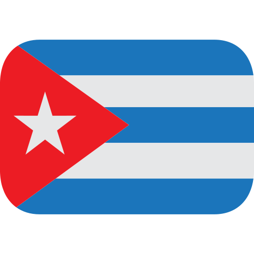 Flag: Cuba as drawn by JoyPixels in 1.0