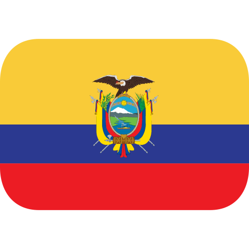 Flag: Ecuador as drawn by JoyPixels in 1.0